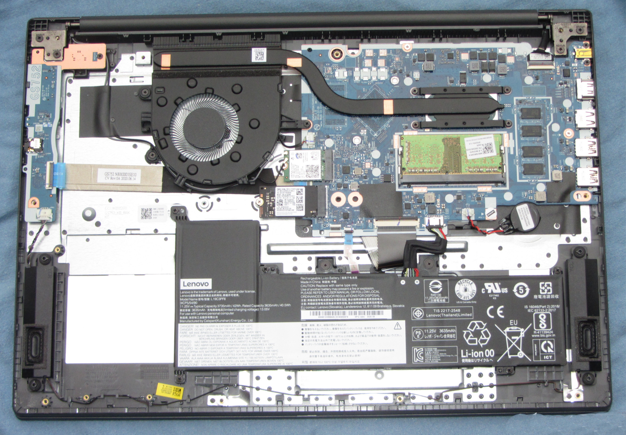 How to replace and fix Lenovo V17-IIL 5CB0Z48334 gray Swiss SW keyboard palmrest (Lenovo V17-IIL 82GX008TGE)